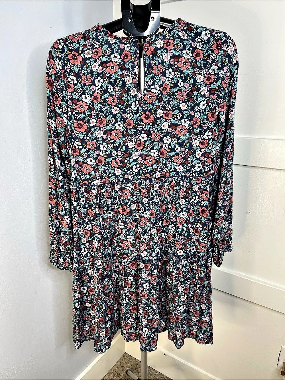 Knox Rose Floral Mini Dress in Blue & Pink Size Small